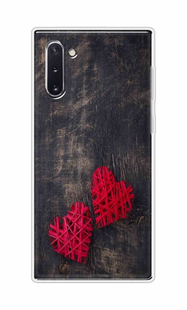 Heart with Wooden Background Back Case For Samsung Galaxy Note 10