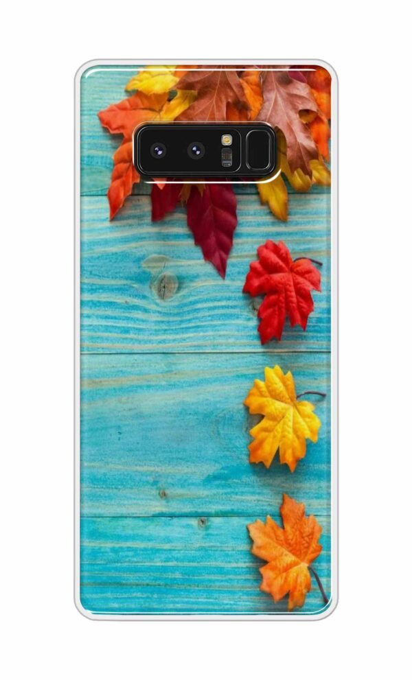 Blue Wood Flowers Back Case For Samsung Galaxy Note 8