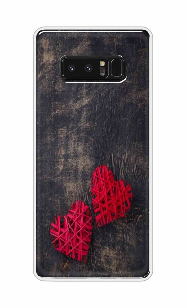 Heart with Wooden Background Back Case For Samsung Galaxy Note 8