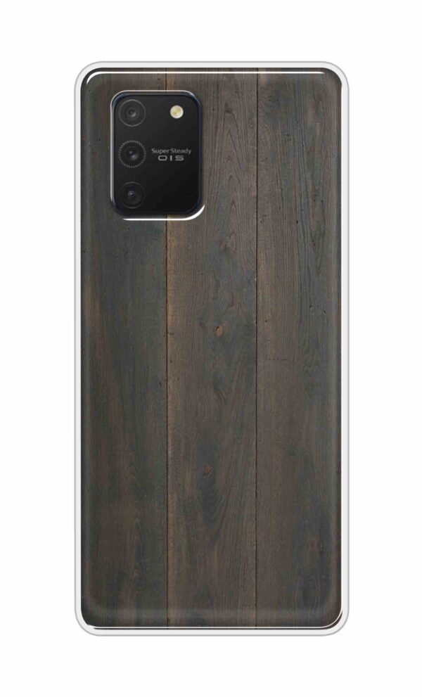 Blackish Wooden Texture Back Case For Samsung Galaxy S10 Lite
