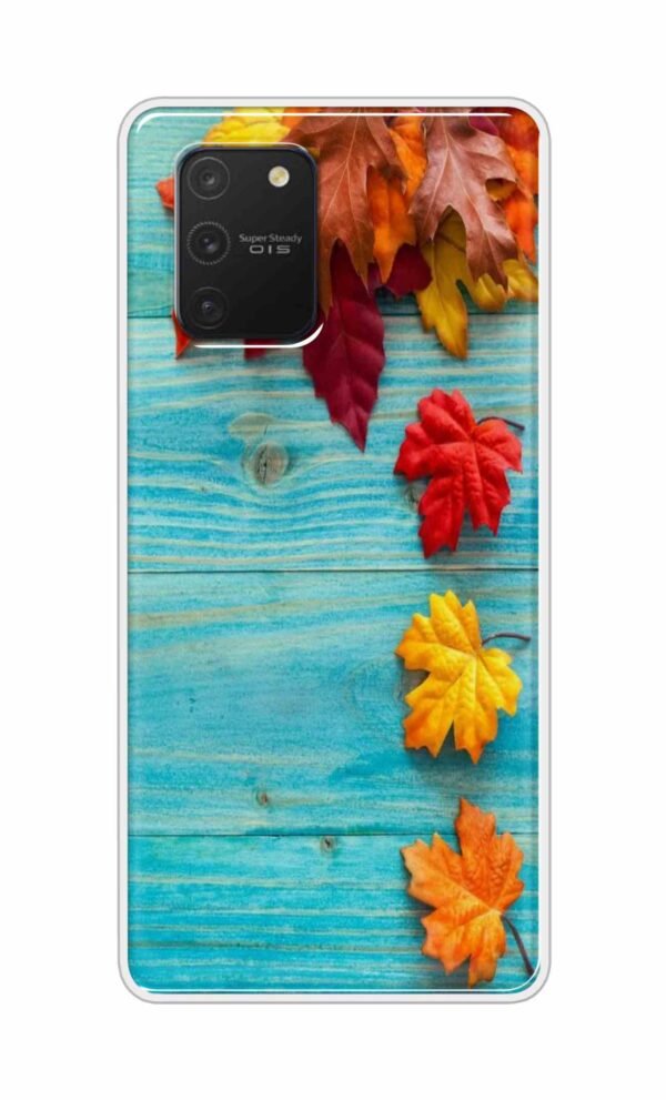 Blue Wood Flowers Back Case For Samsung Galaxy S10 Lite