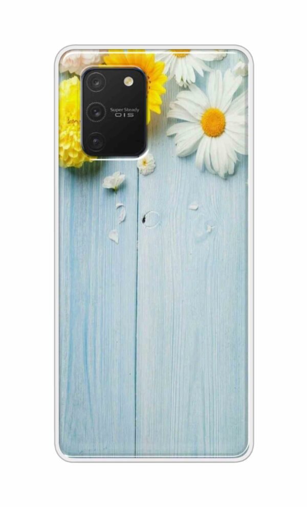 Flowers on Blue Back Case For Samsung Galaxy S10 Lite