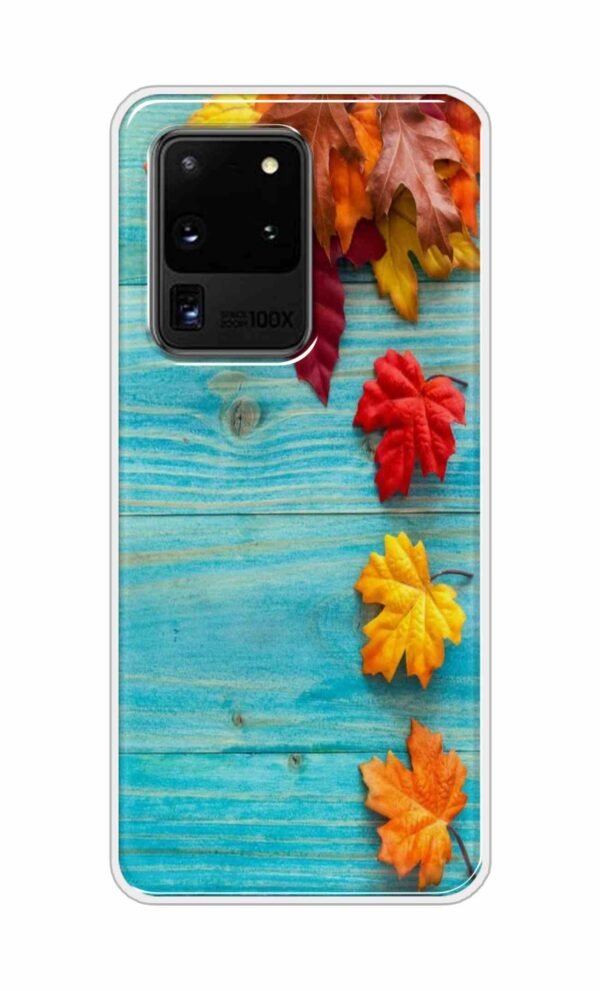 Blue Wood Flowers Back Case For Samsung Galaxy S20 Ultra