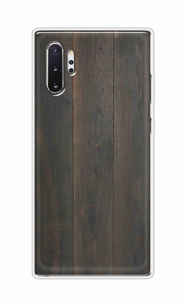 Blackish Wooden Texture Back Case For Samsung Note 10 Plus (5G)