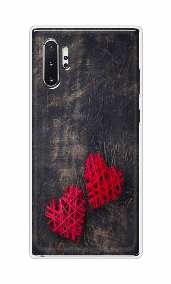 Heart with Wooden Background Back Case For Samsung Note 10 Plus (5G)