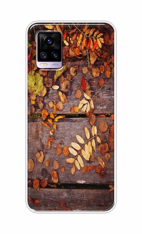 Leaves on Wood Back Case For Vivo V20