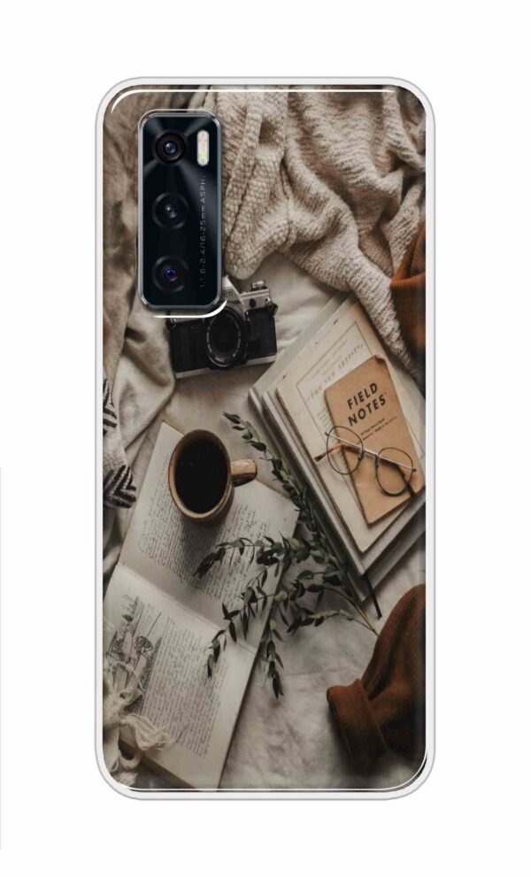 Notepad-Pen-Specs Back Case For Vivo V20 SE