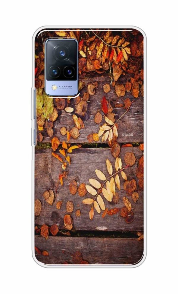Leaves on Wood Back Case For Vivo V21