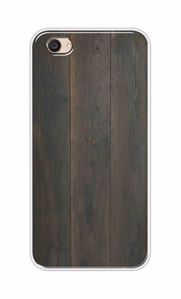 Blackish Wooden Texture Back Case For Vivo V5 Plus