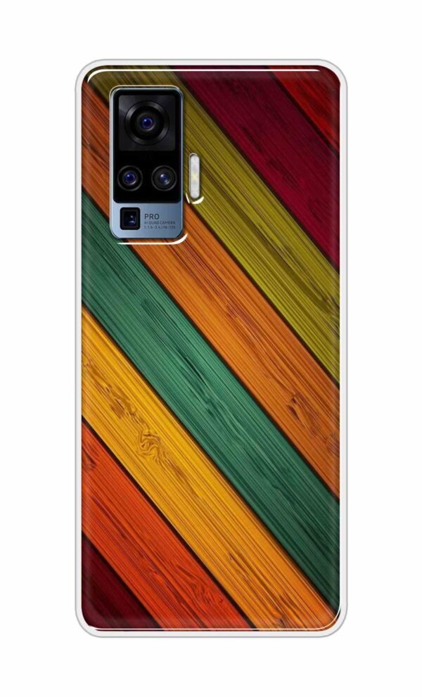 Colorful wooden texture Back Case For Vivo X50 Pro