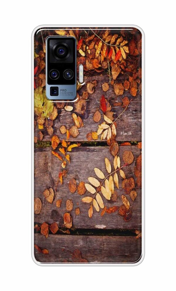 Leaves on Wood Back Case For Vivo X50 Pro