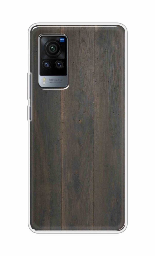 Blackish Wooden Texture Back Case For Vivo X60 Pro