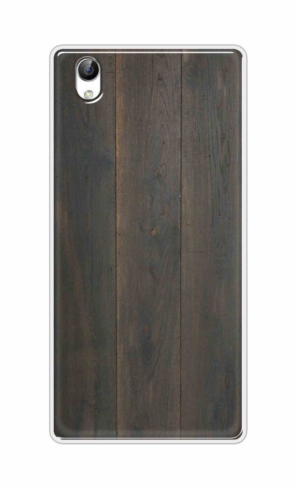 Blackish Wooden Texture Back Case For Vivo Y51