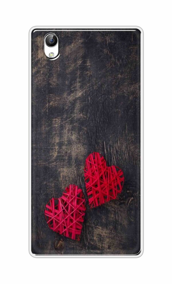 Heart with Wooden Background Back Case For Vivo Y51