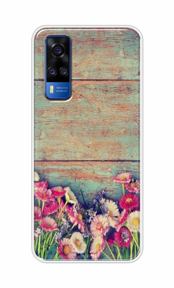 Flower Style Back Case For Vivo Y51 2020