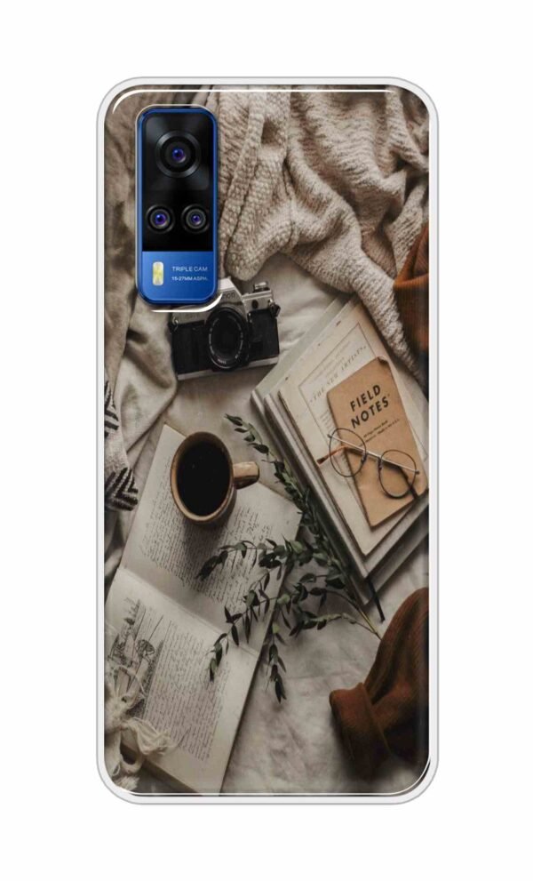 Notepad-Pen-Specs Back Case For Vivo Y51 2020
