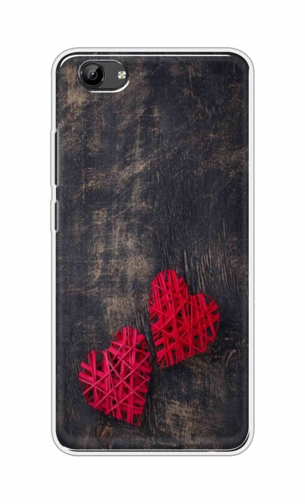 Heart with Wooden Background Back Case For Vivo Y71i