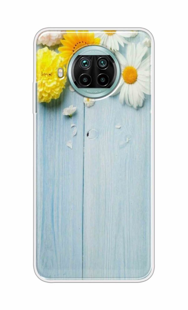Flowers on Blue Back Case For Xiaomi Mi 10i