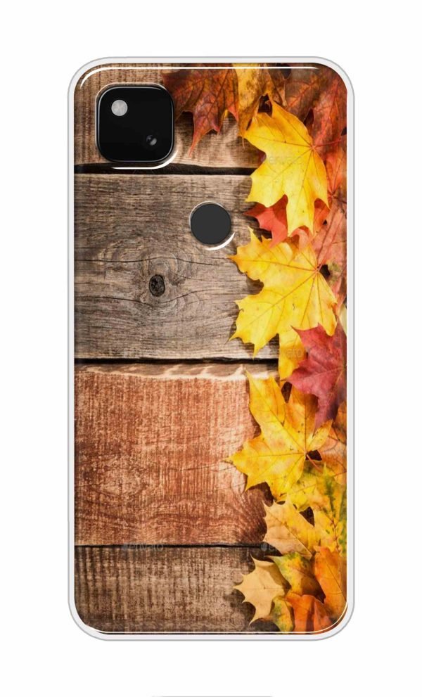 Wood-Flower Back Case For Google Pixel 4A