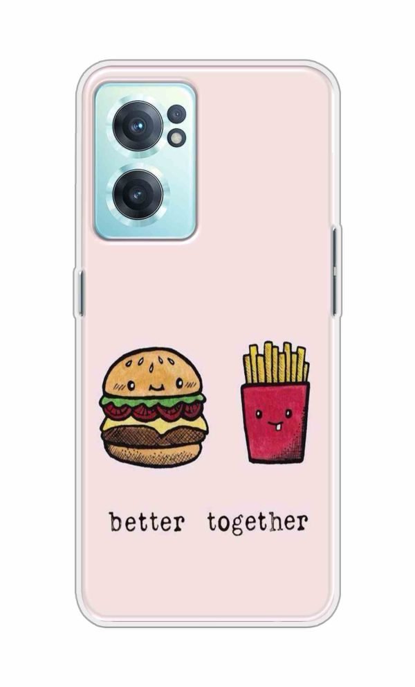 Burger and Fries Back Case For OnePlus Nord CE 2 5G