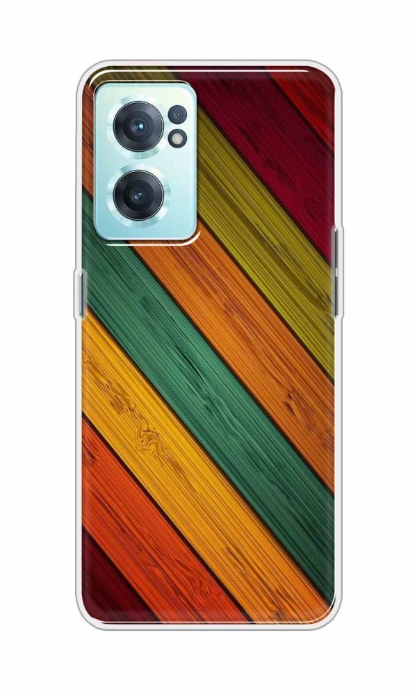 Colorful wooden texture Back Case For OnePlus Nord CE 2 5G