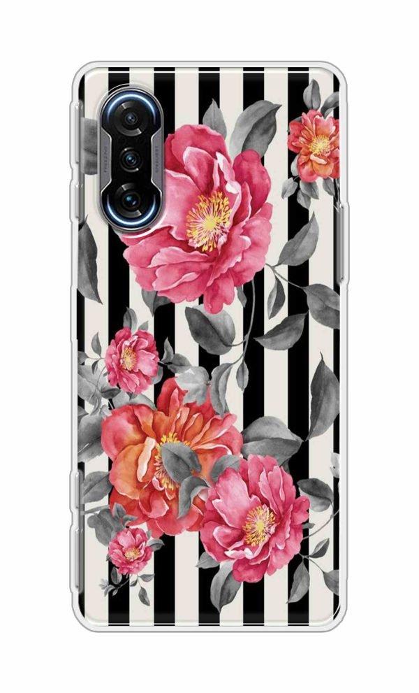 Floral Stripes Back Case For Poco F3 GT 5G