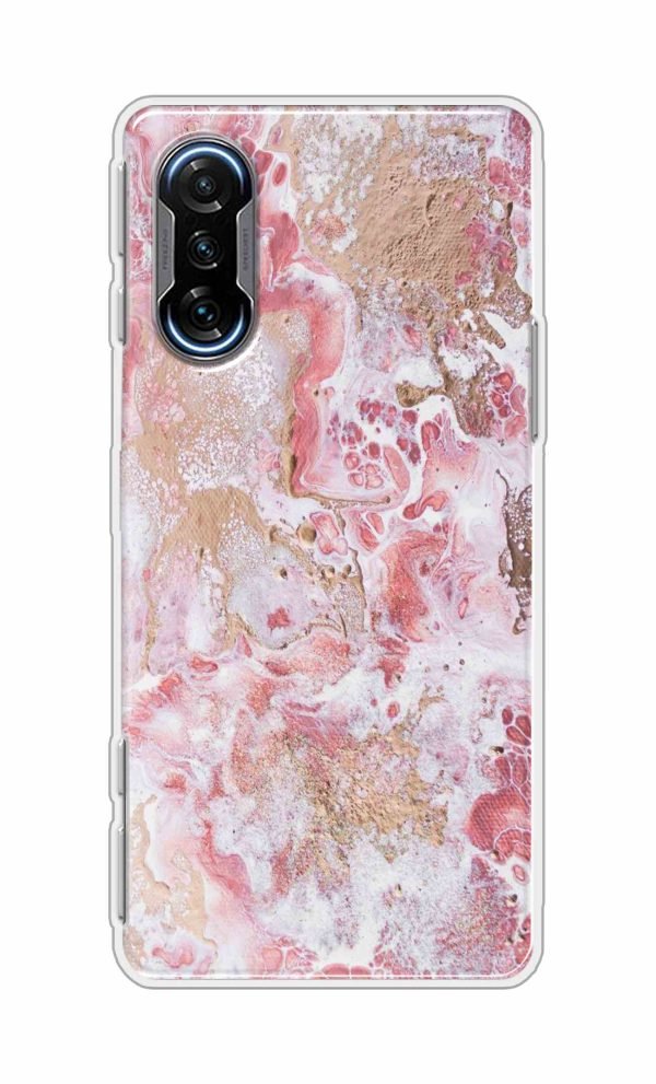 Pink Marble Print Back Case For Poco F3 GT 5G