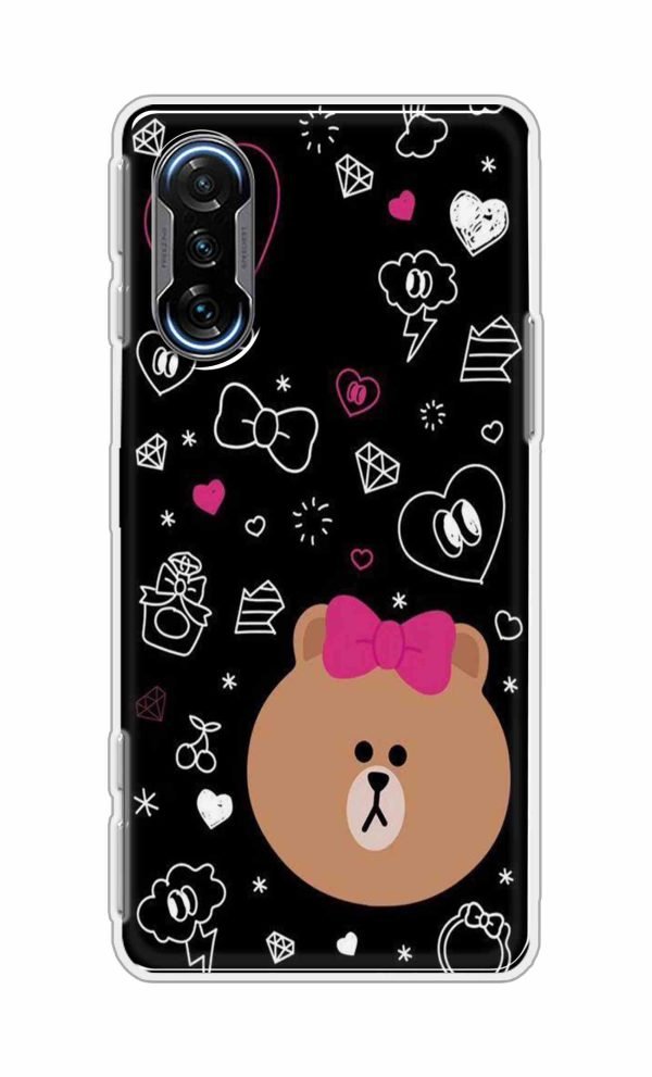 Teddy Bear Back Case For Poco F3 GT 5G