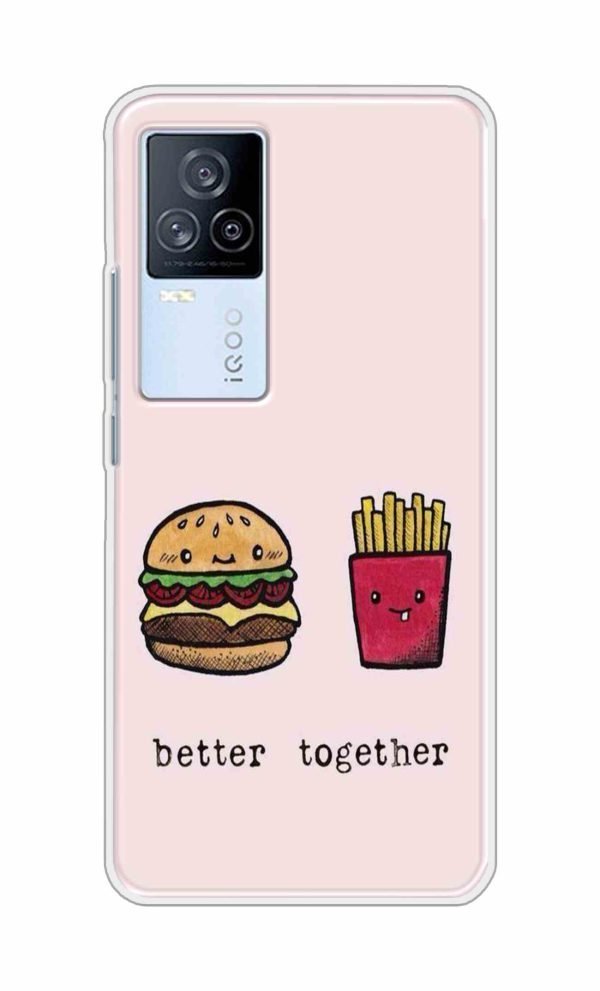 Burger and Fries Back Case For iQOO 7