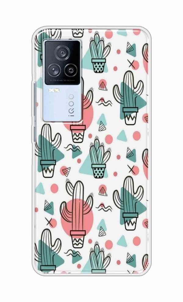 Cactus Pattern Back Case For iQOO 7