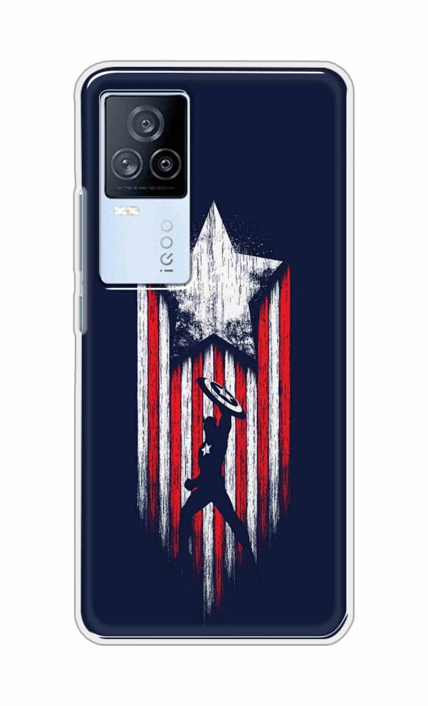 Captain America with Sheild Back Case For iQOO 7