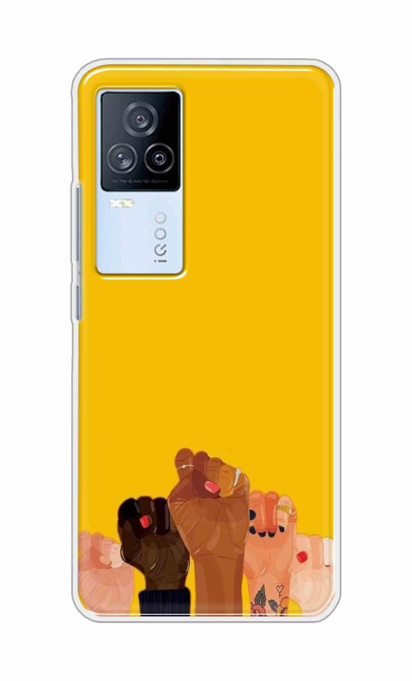 Hands Fist Back Case For iQOO 7