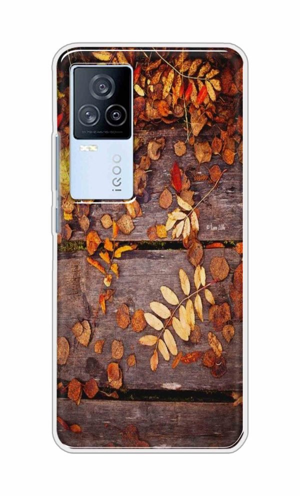 Leaves on Wood Back Case For iQOO 7