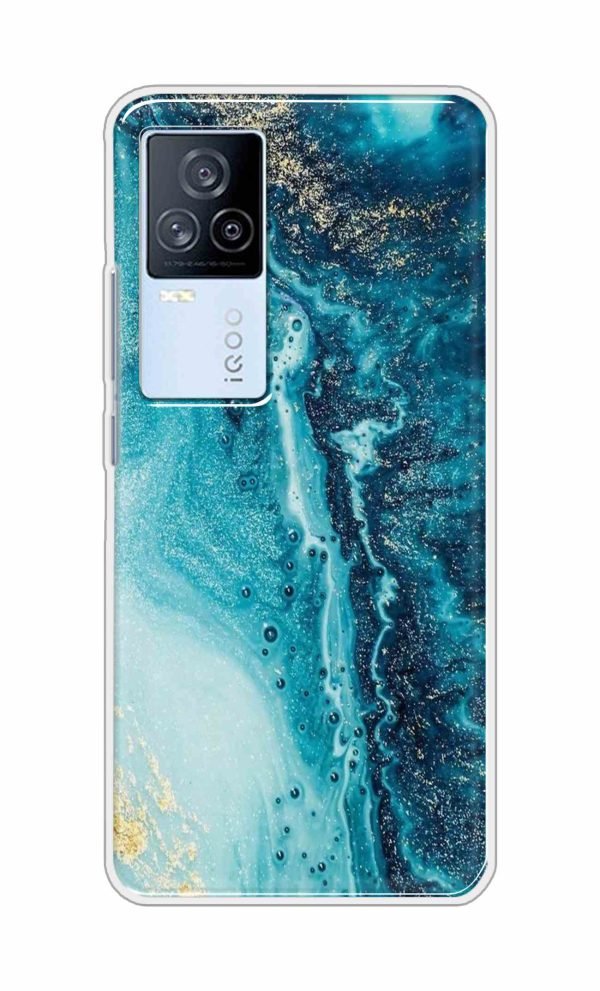 Marble Print Back Case For iQOO 7