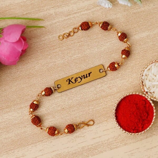 Rudraksh Metal Rakhi